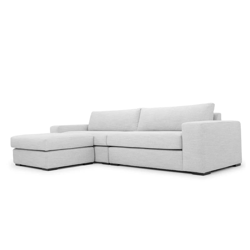 Refined Interior 3-Seater Sofa with Chaise - Light Texture Grey