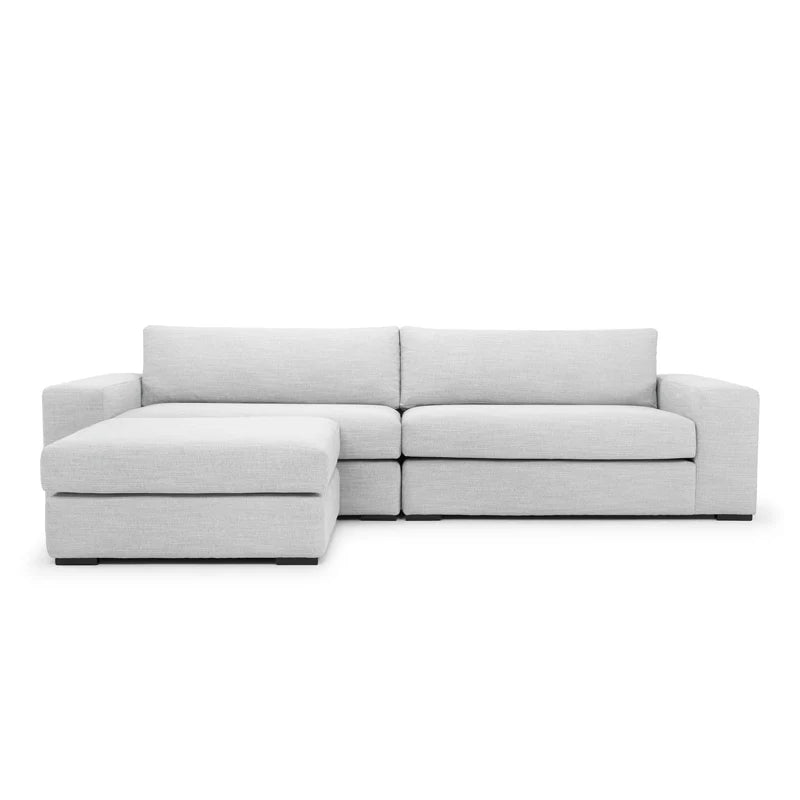 Refined Interior 3-Seater Sofa with Chaise - Light Texture Grey