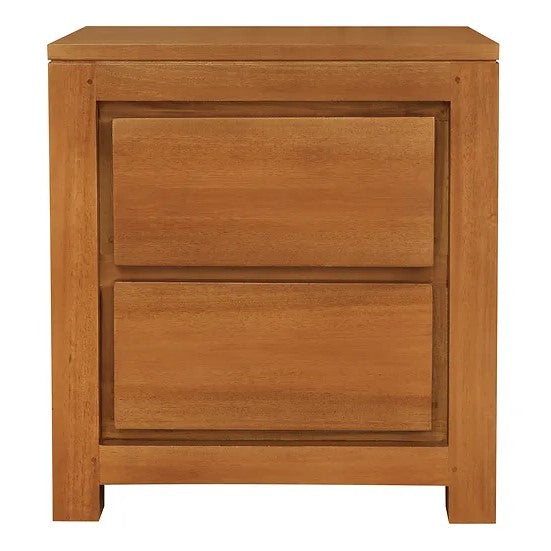 Refined Living 2 Drawer Bedside Table - Light Brown