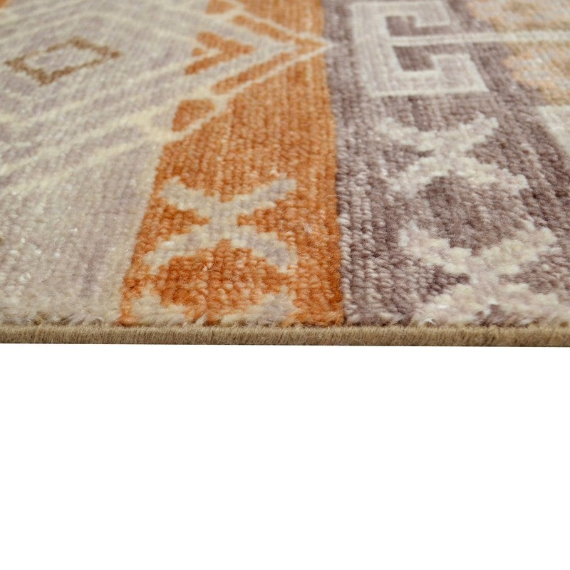 Regal Designer Hand Woven Woolen Rug Brown (Available in 3 Sizes)