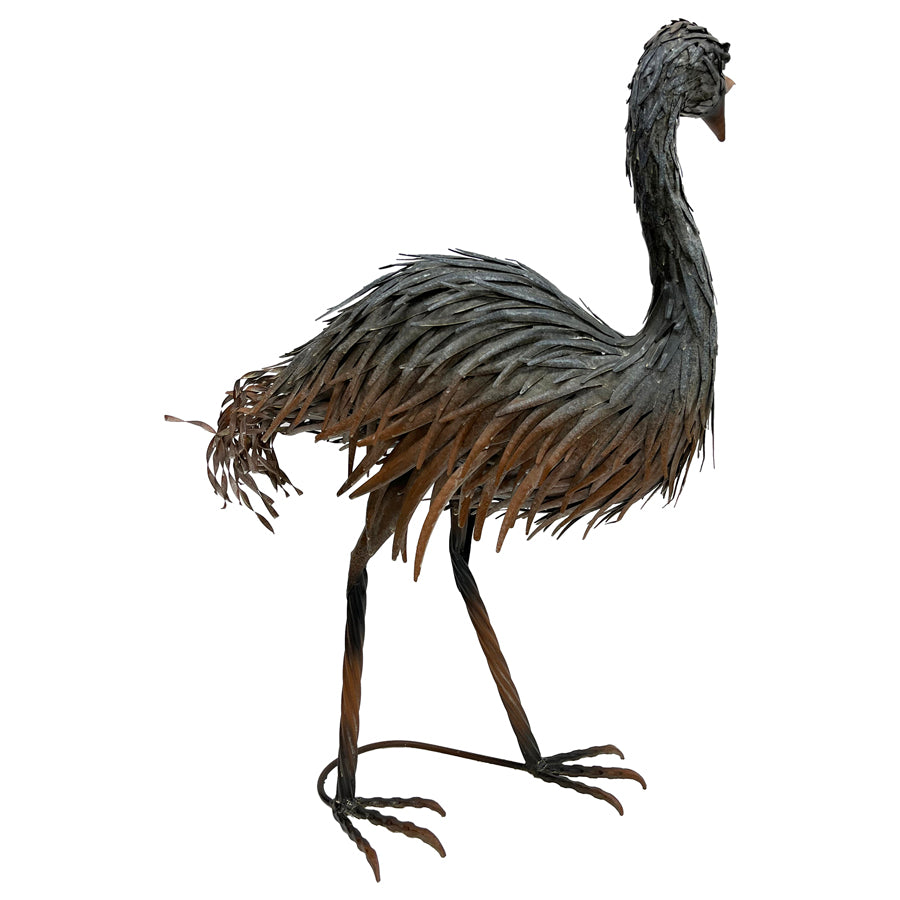 Regal Rust-Grey Emu With Open Beak