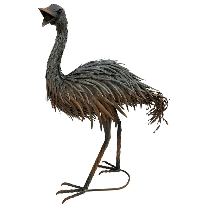 Regal Rust-Grey Emu With Open Beak