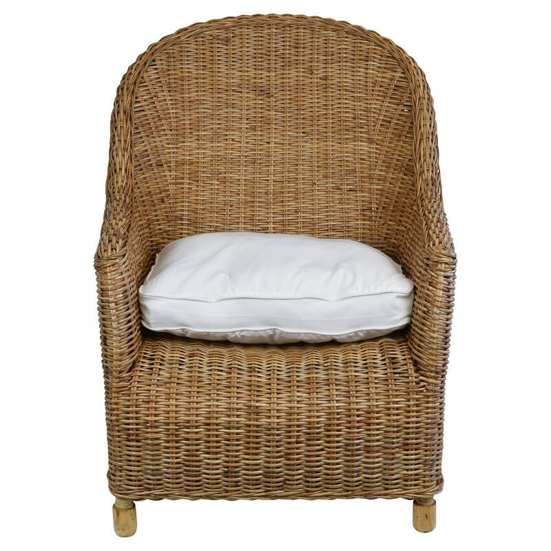 Relaxed Rattan Lounge Armchair - Natural