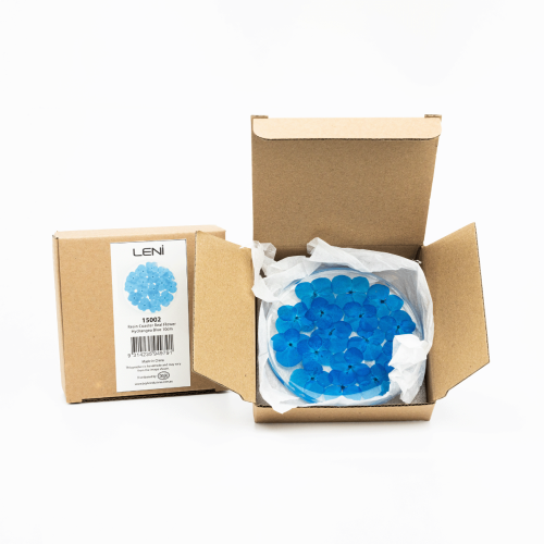 Resin Coaster Real Flower Hydrangea 10cms - Blue