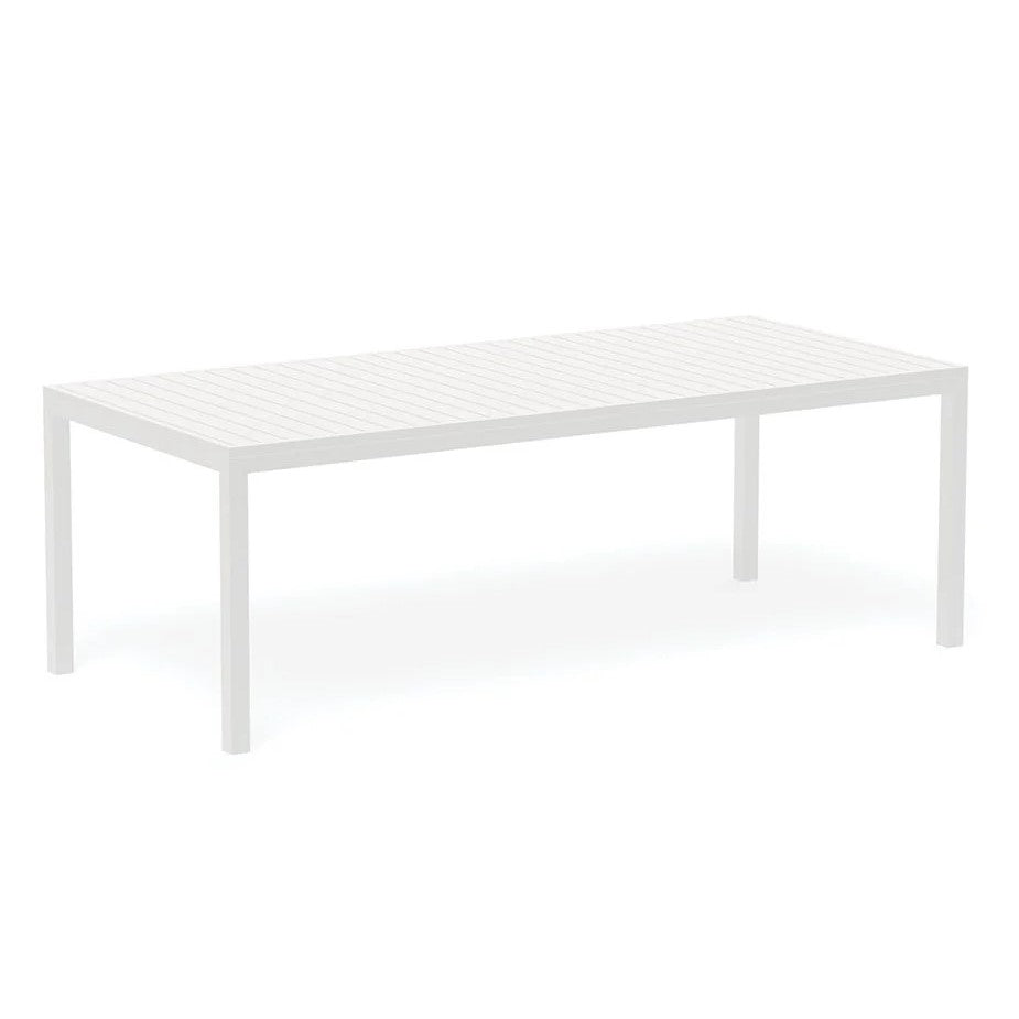 Retreat White Outdoor Metal Bench - 220x100cms