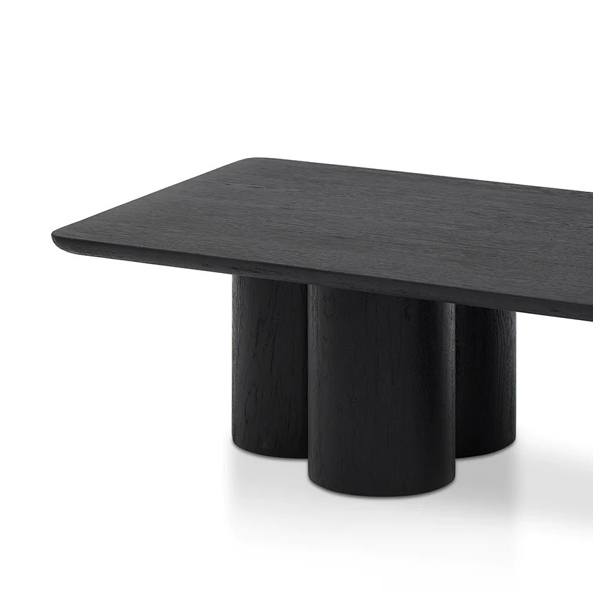 Reverse Chamfer Black Coffee Table 140cms