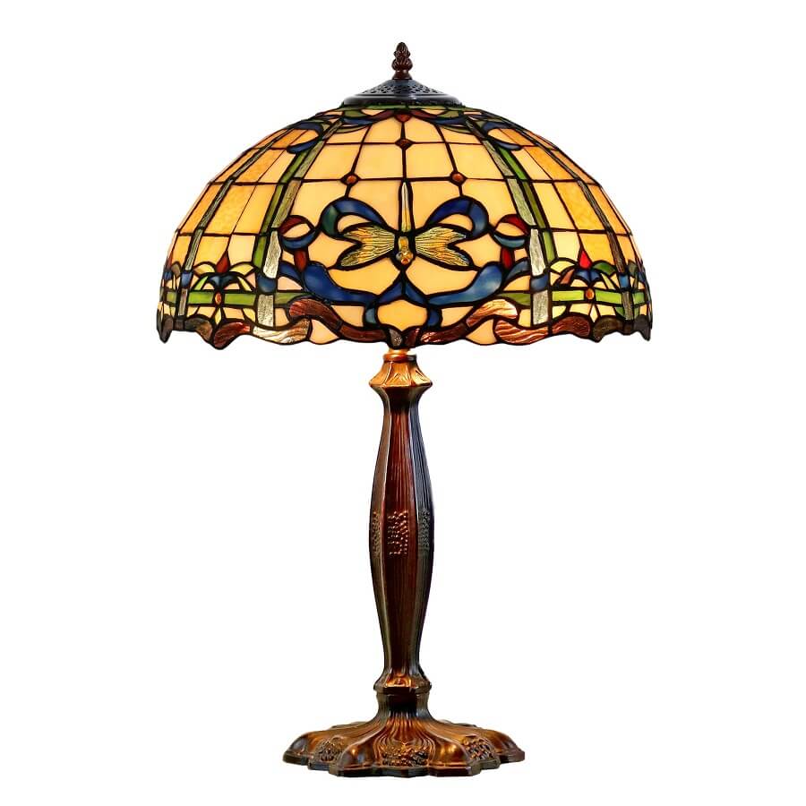 Ribbon Tiffany Style Stained Glass Table Lamp