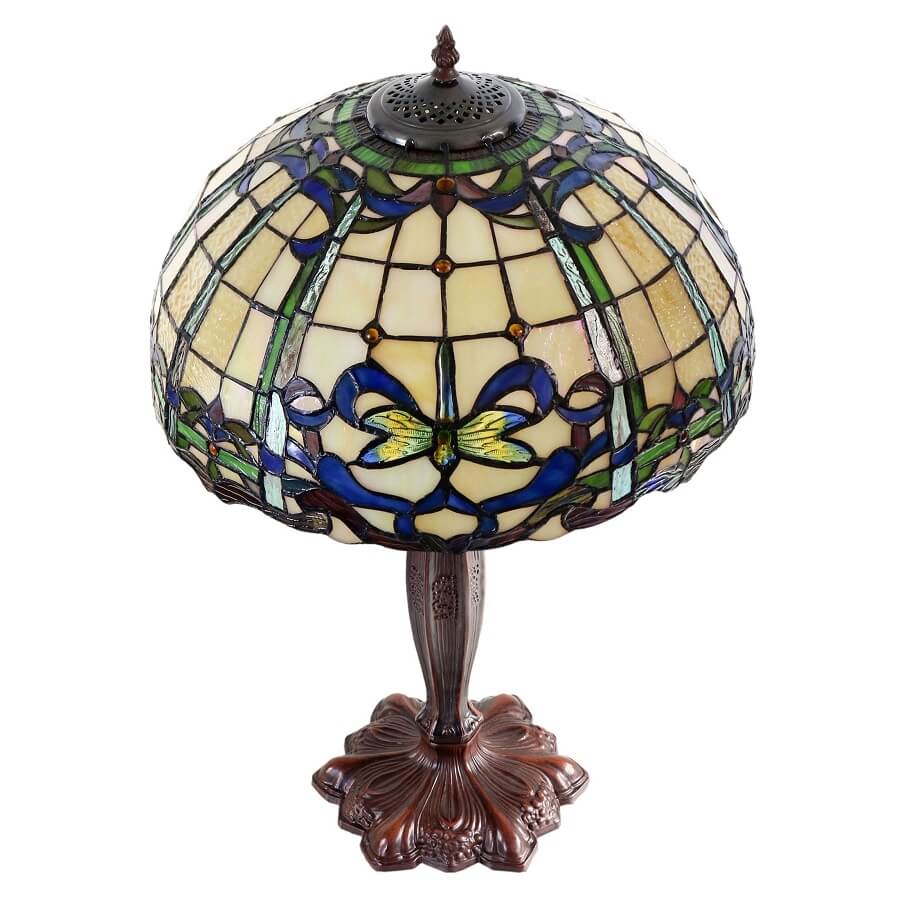 Ribbon Tiffany Style Stained Glass Table Lamp