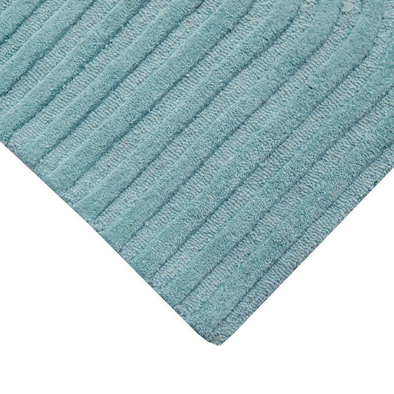 Rich Textured Hand-Embossed Wool Rug -  Blue (Available in 3 Sizes)