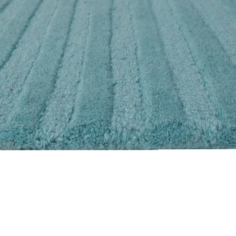 Rich Textured Hand-Embossed Wool Rug -  Blue (Available in 3 Sizes)