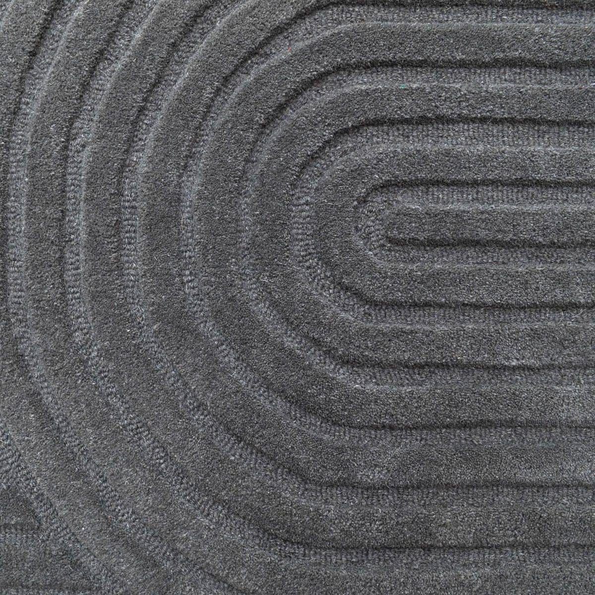 Rich Textured Hand-Embossed Wool Rug - Grey (Available in 3 Sizes)