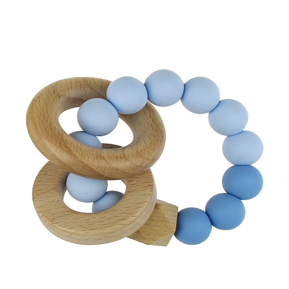 Ring Wooden Silicone Teether (Available in 2 Colors)