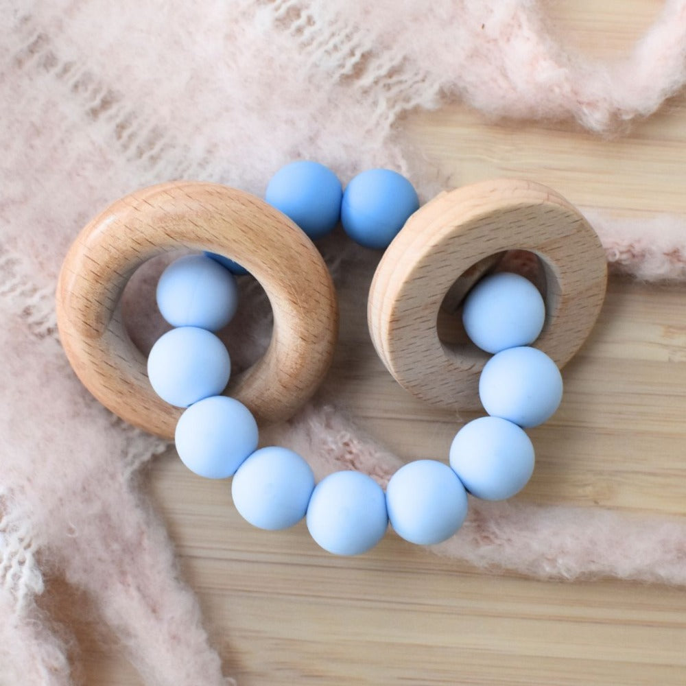 Ring Wooden Silicone Teether (Available in 2 Colors)