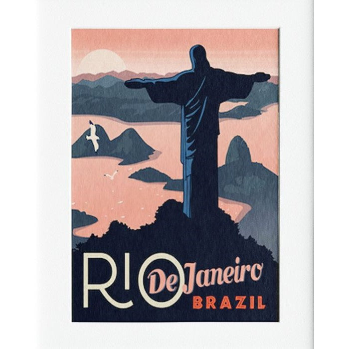 Rio Mounted Print Wall Decor - 40x50cms