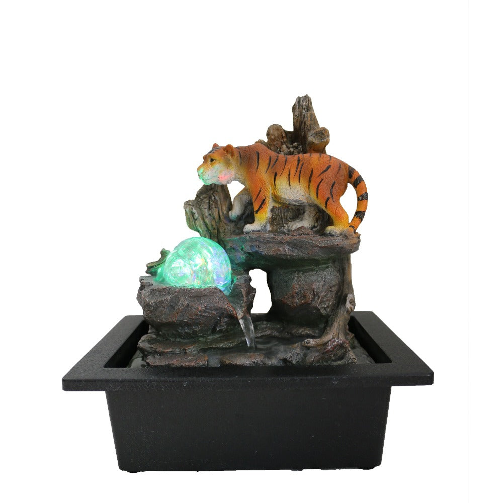 Rocky Tiger Indoor Fountain