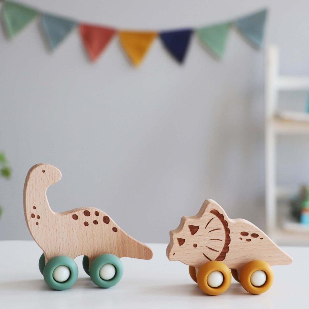 Rolling Dinos Eco Wheels Triceratops & Diplodocus