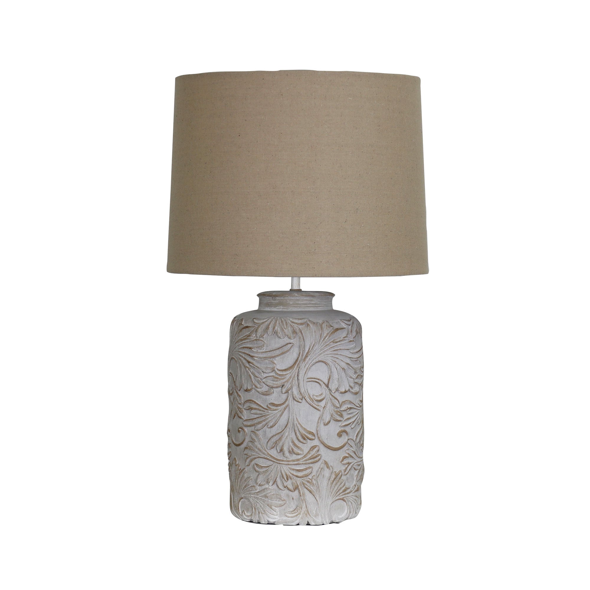 Romantic Embossed Floral Table Lamp