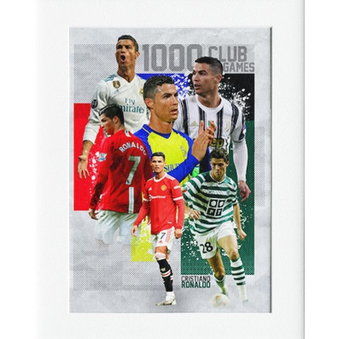 Ronaldo 1000 Mounted Print Wall Decor - 40x50cms