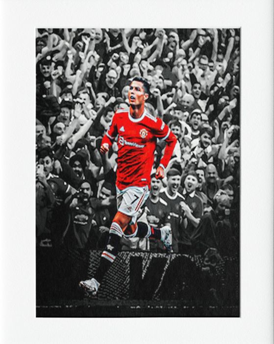 Ronaldo Man Mounted Print Wall Decor - 40x50cms