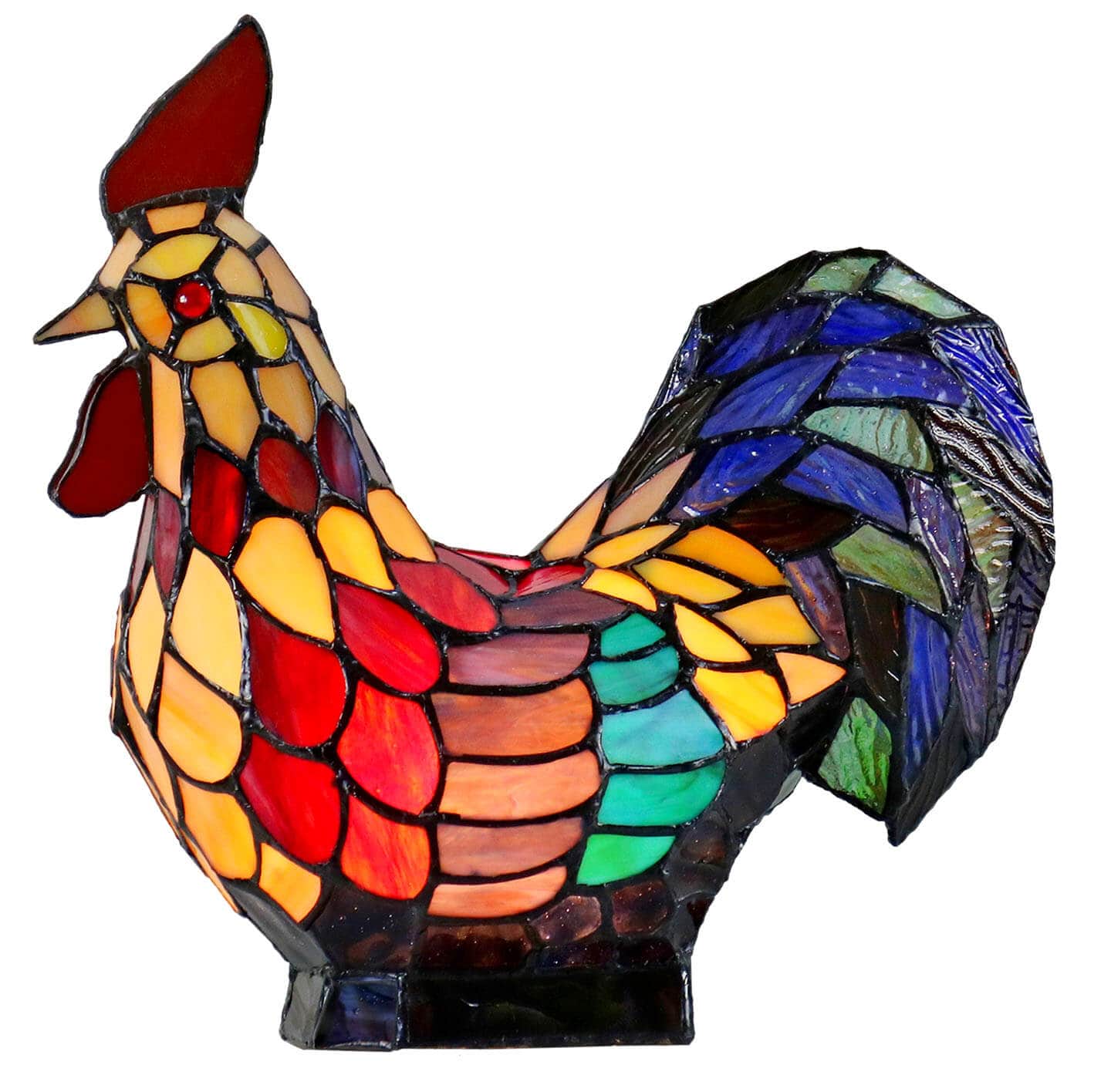 Rooster Tiffany Shade Table Lamp