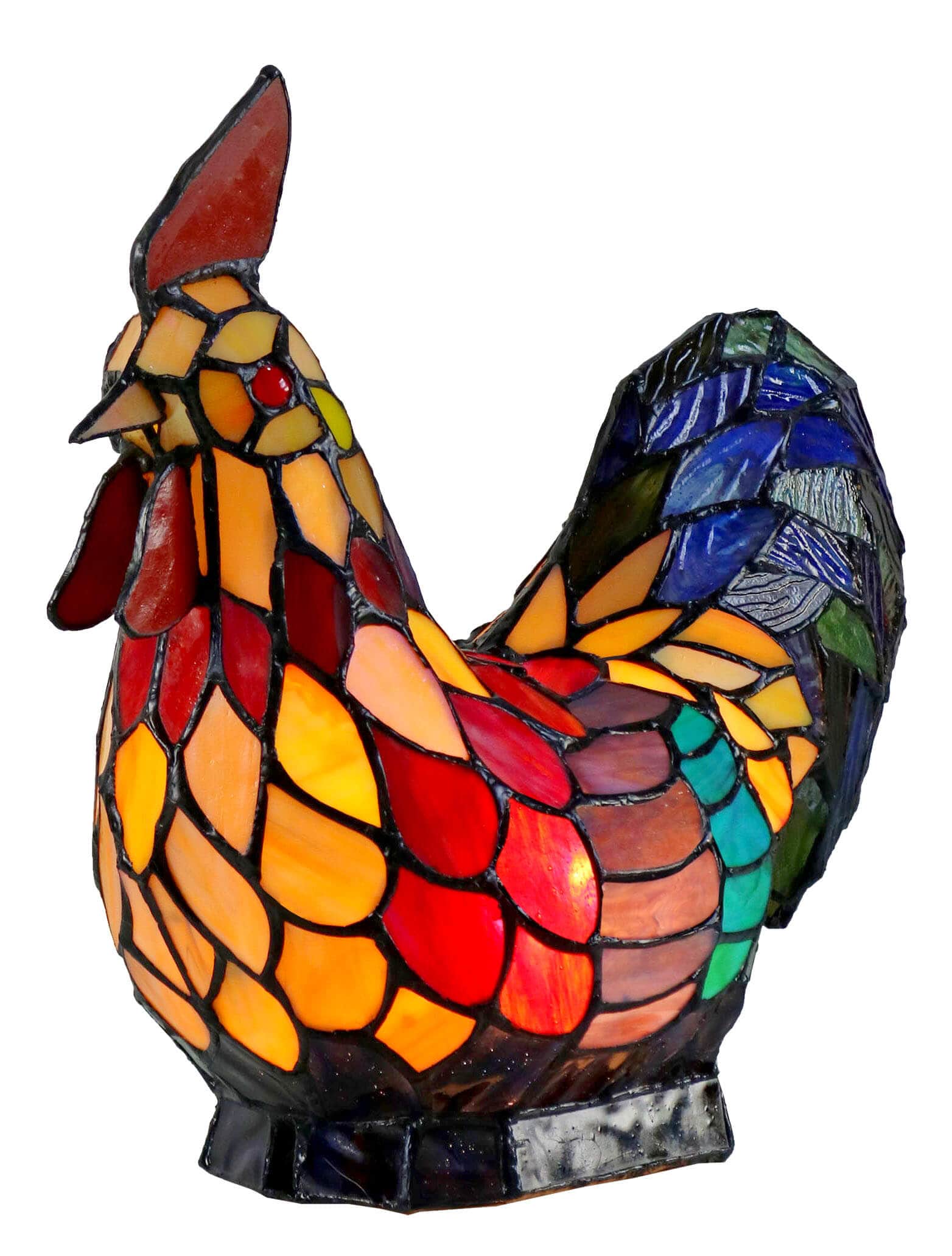 Rooster Tiffany Shade Table Lamp