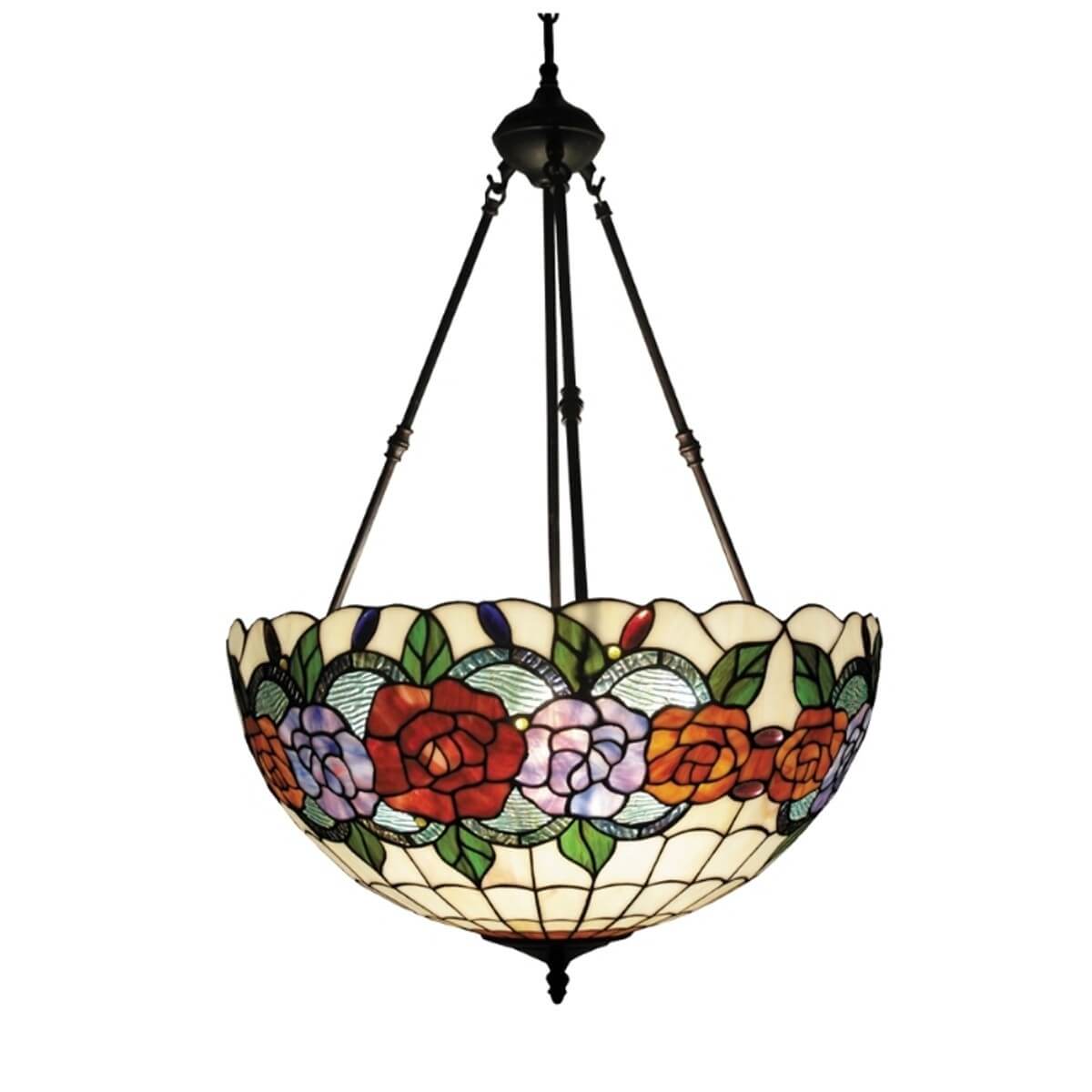 Rose Garden Tiffany Stained Glass Pendant Lamp