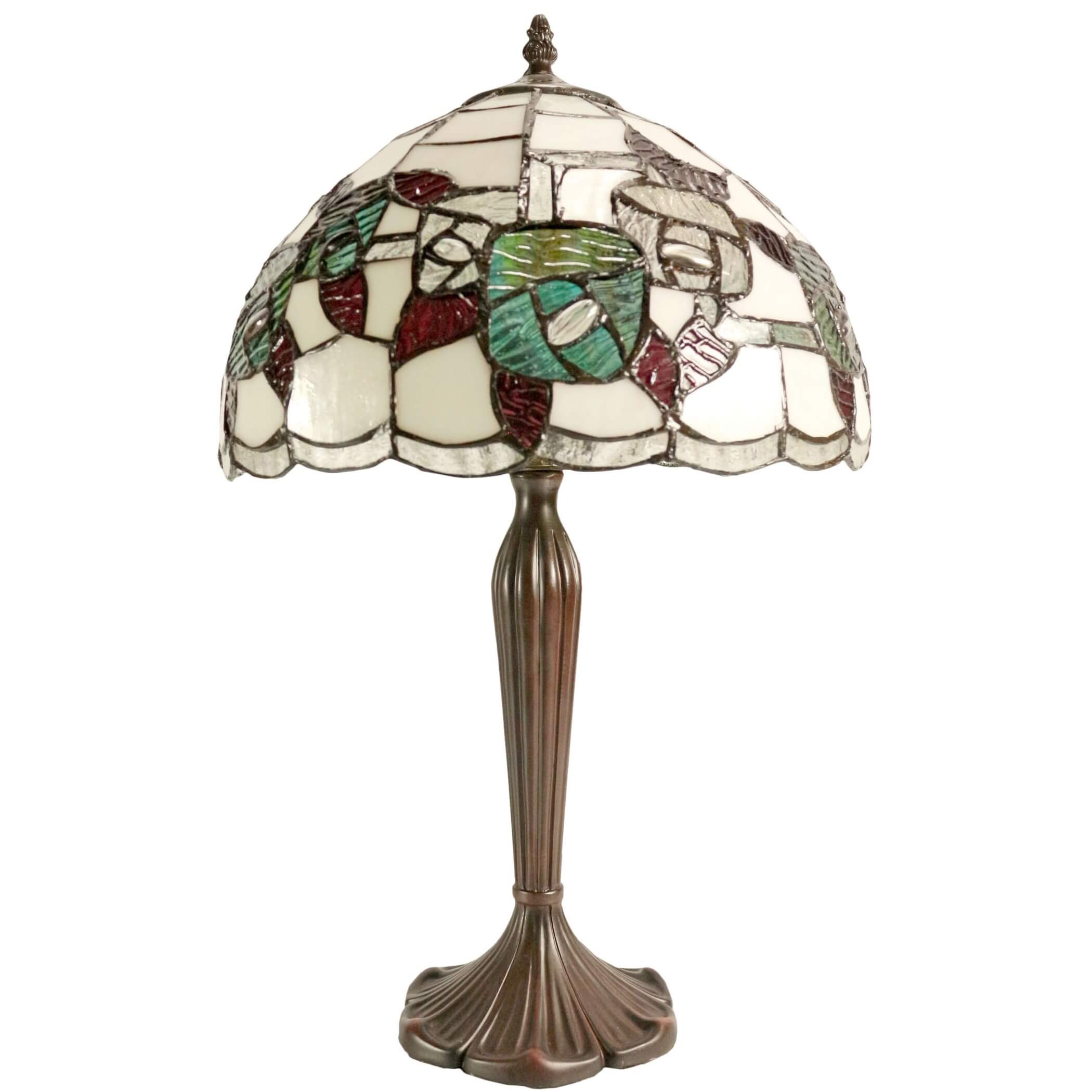 Roses Tiffany Style Stained Glass Table Lamp