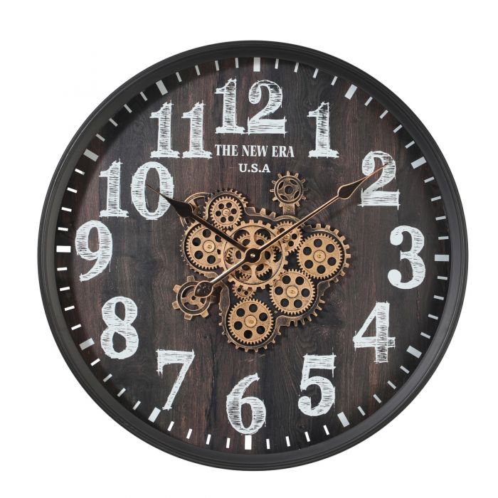 Round New Era Gear Movement Wall Clock - 60cms