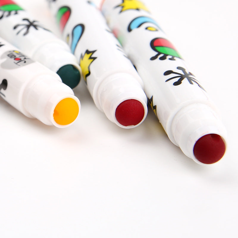 Round Tipped 12 Colours Washable Crayons