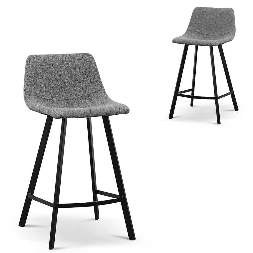 Royal Bar Stool Set of 2 - Spec Charcoal