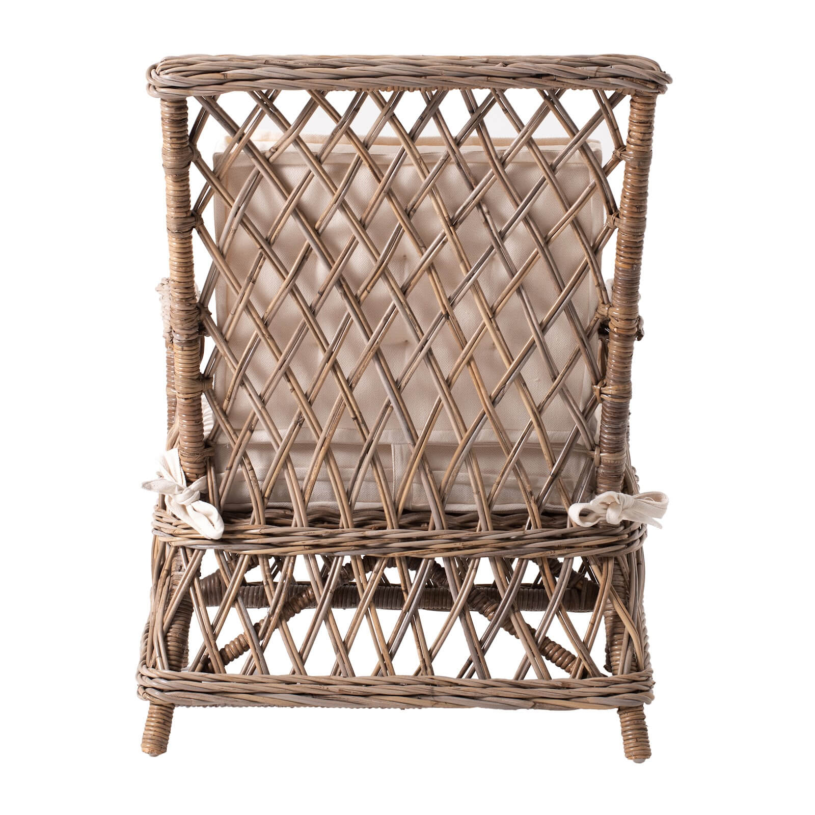 Royal Rattan Throne Inspired Lounge Armchair Set of 2