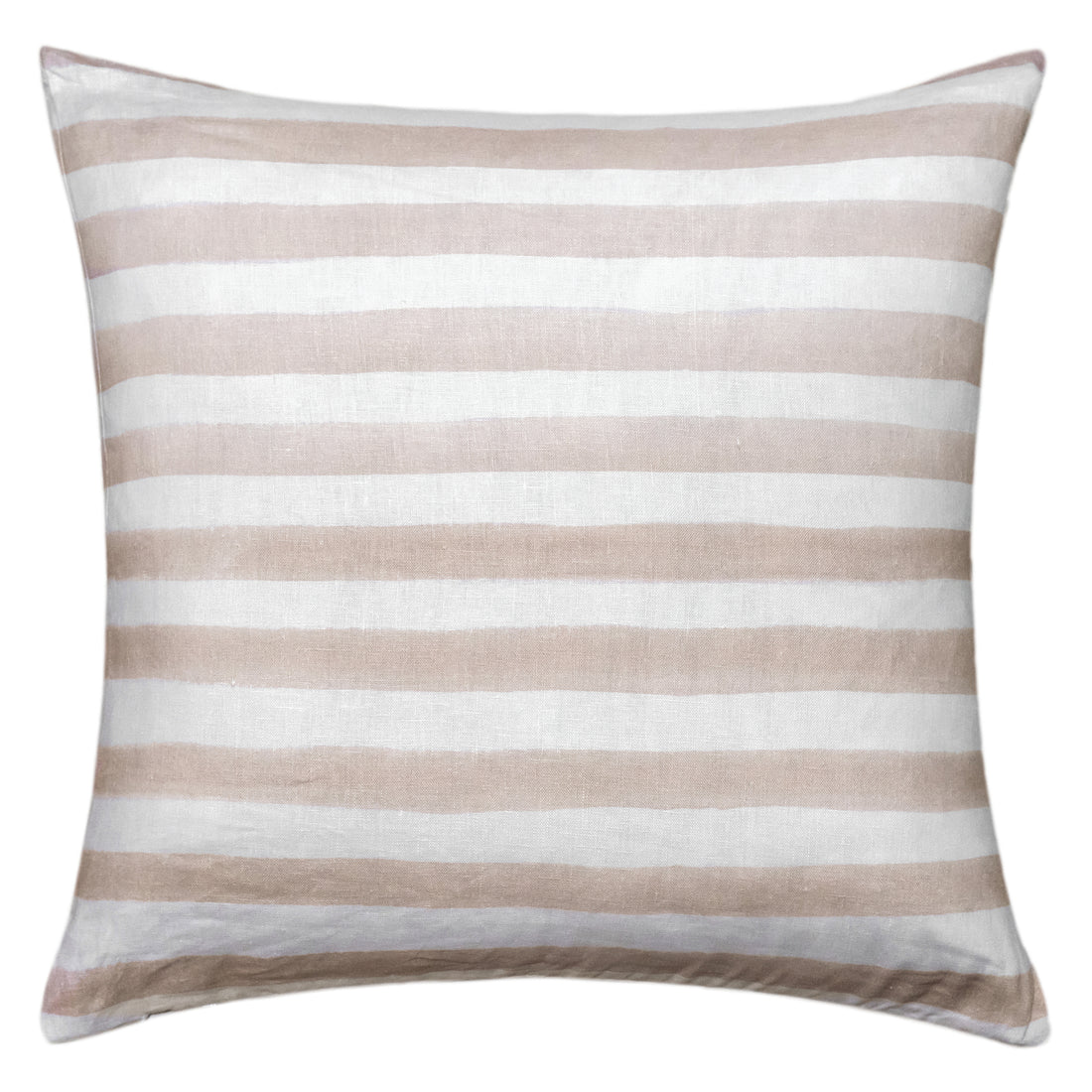 Rumi Striped Peach Linen Cushion Cover - 50X50cms