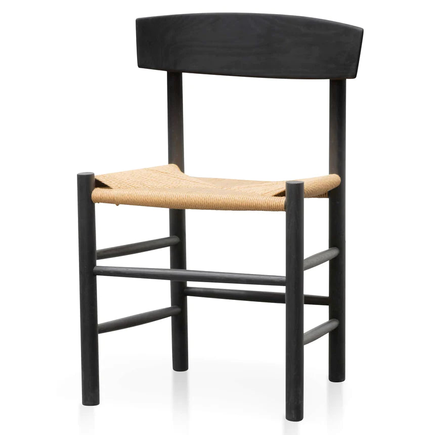 Rural Loft Dining Chair - Black & Natural (Set of 2)