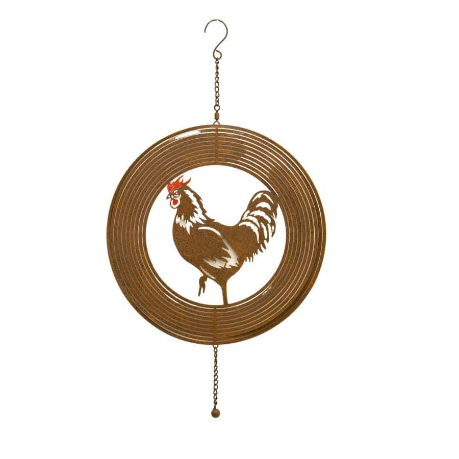 Rust Hanging Chook Spinner with Chain & Hook - 56cms