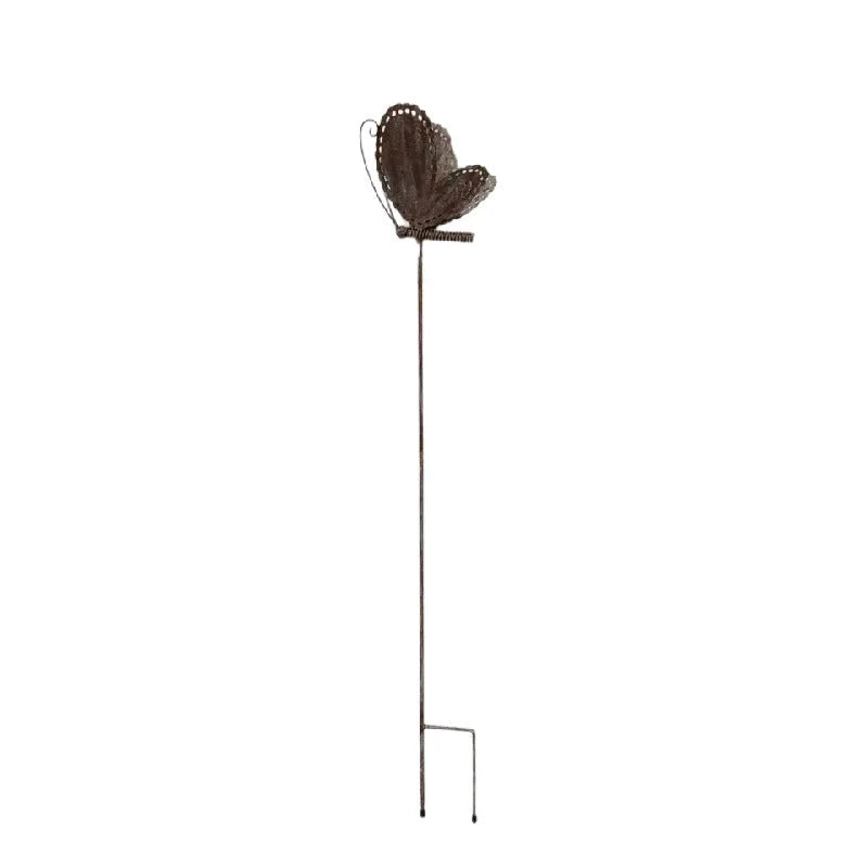 Rustic Butterfly Garden Stake - 20x6x115cms