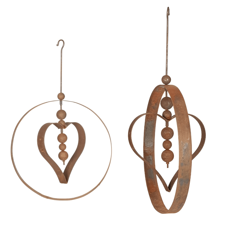 Rustic Circle of Love Orb Outdoor Hanging Ornament (Available in 2 sizes)