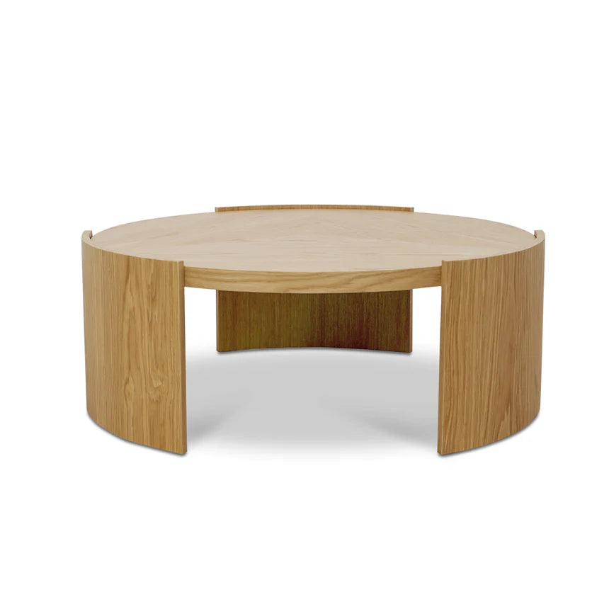 Rustic Elegance Natural Wooden Coffee Table - 100cms