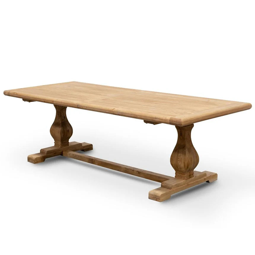 Rustic Elm Wood Dining Table 240cms - Natural