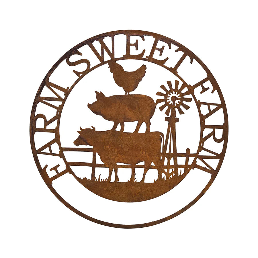 Rustic Farm Sweet Farm Laser-Cut Wall Art 60cms