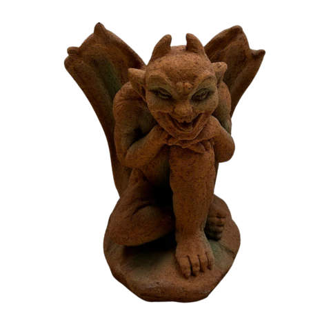 Rustic Iron Statue Gargoyle Nievoz Garden Decor