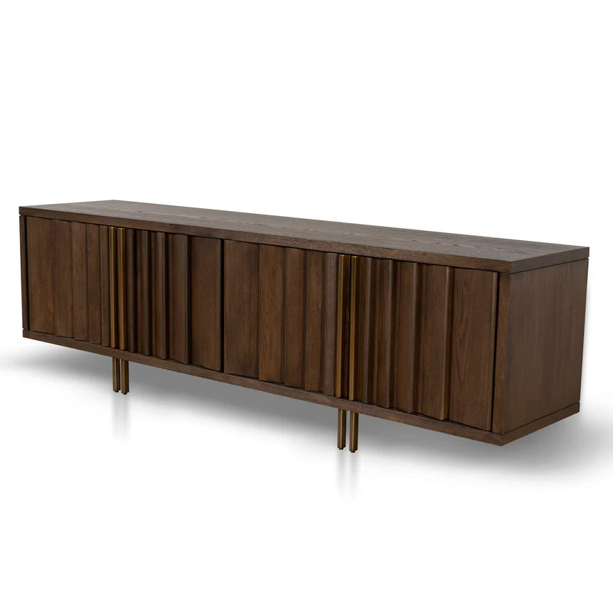 Rustic Luxury Caramel Oak TV Entertainment Unit - 200cms