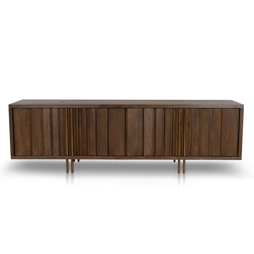 Rustic Luxury Caramel Oak TV Entertainment Unit - 200cms