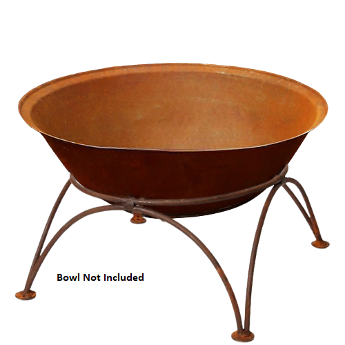 Rustic Metal Round Fire Pit Stand (Available in 2 Sizes)