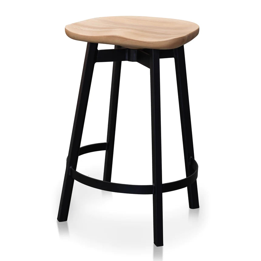 Rustic Revival Bar Stool - Natural & Black