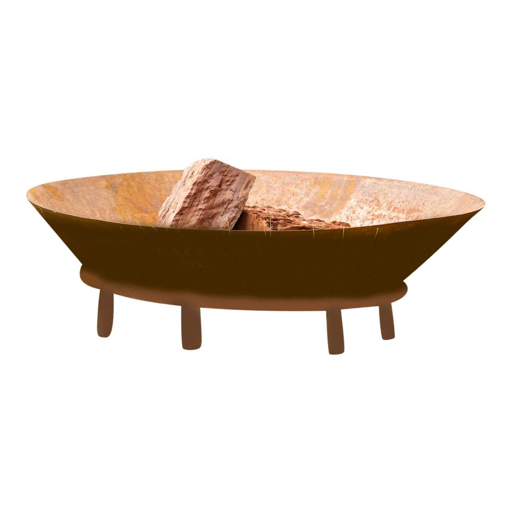 Rustic Warmth Sturdy Legs Metal Fire Bowl