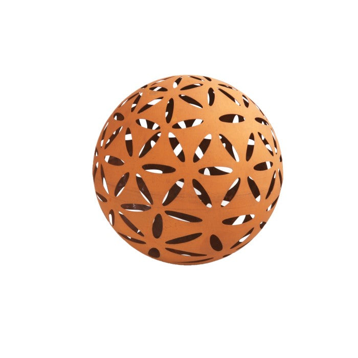 Rusty Metal Outdoor Geodesic Dome Ball (Available in 2 Sizes)