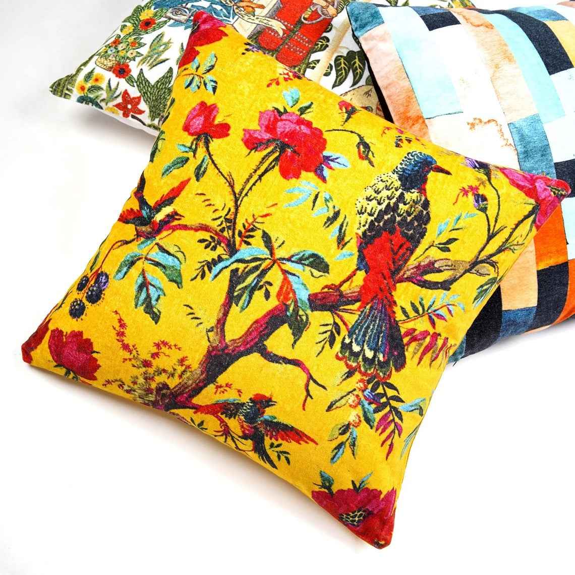 Safari Serenity Cotton Cushion Cover 50 x 50cms - Yellow