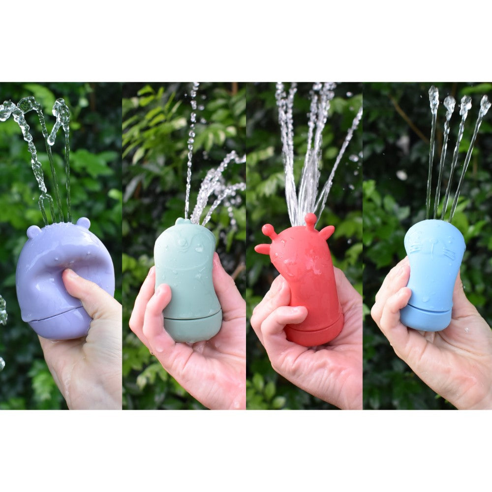 Safari Splash Fun Bright Silicone Animal Pourers Set