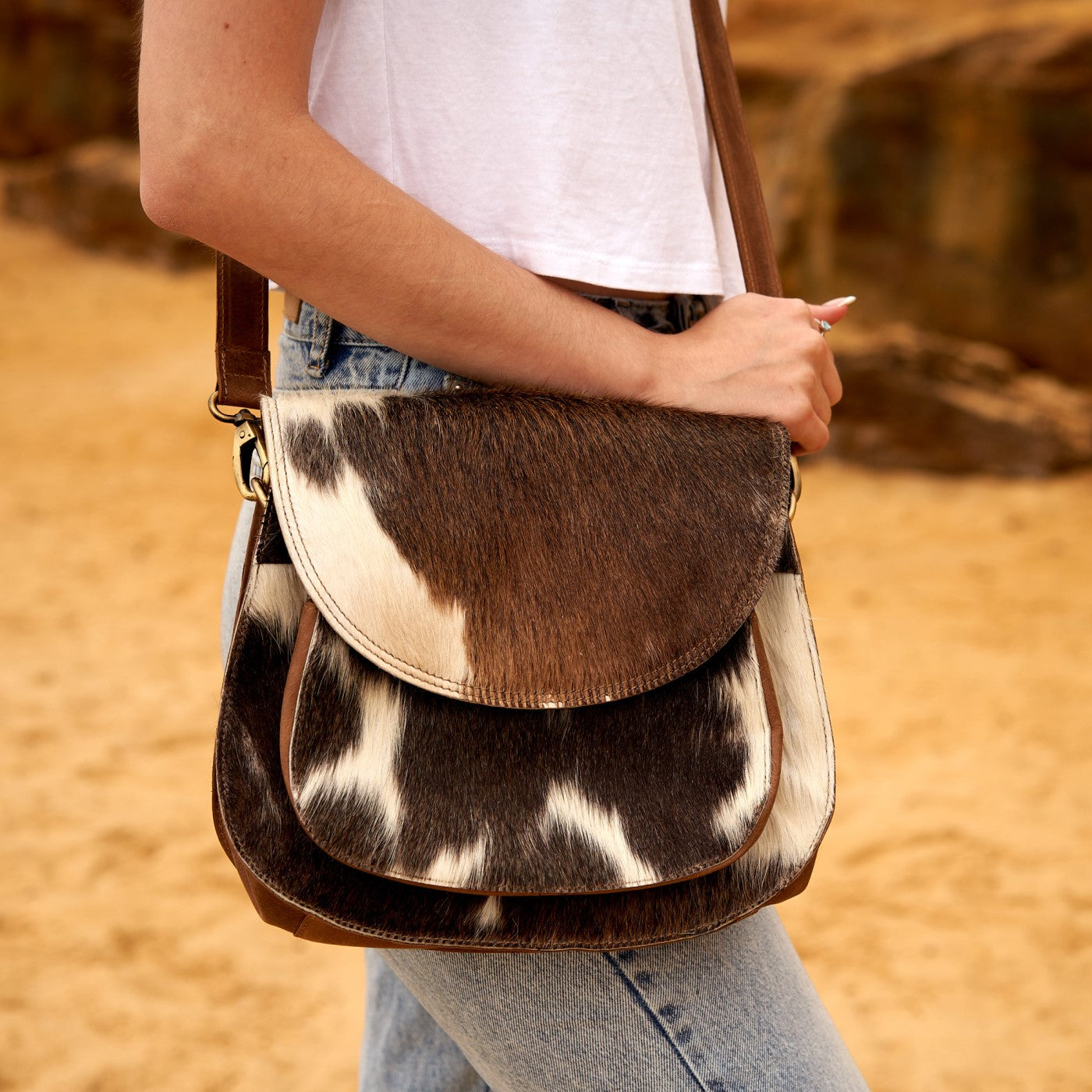 Savannah Cowhide Tote Bag