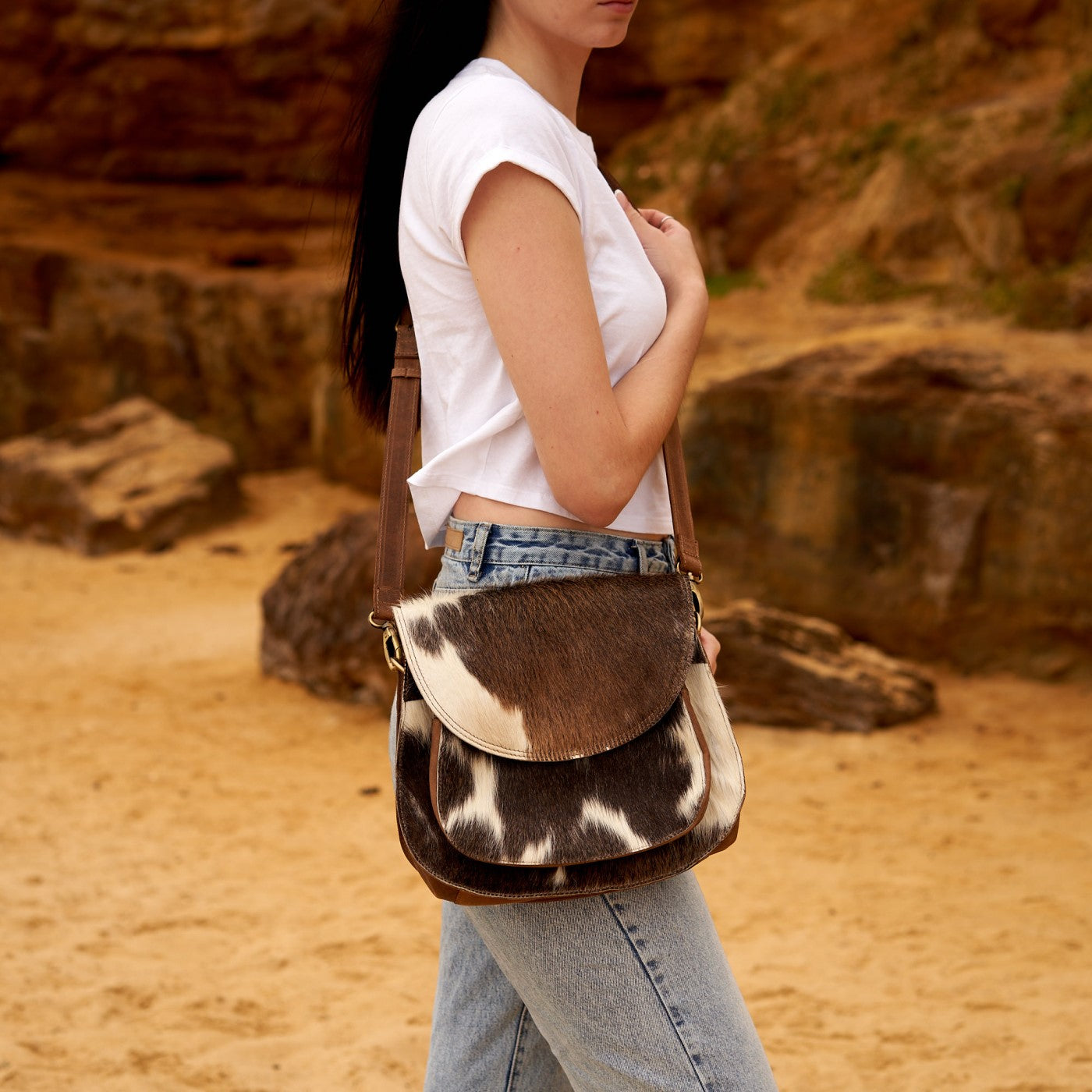 Savannah Cowhide Tote Bag